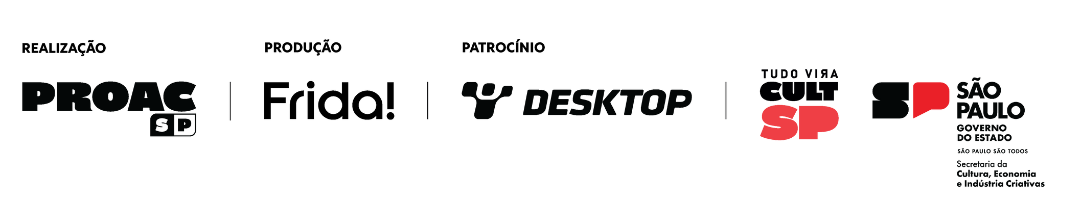 Logos de realização, produção e patrocínio